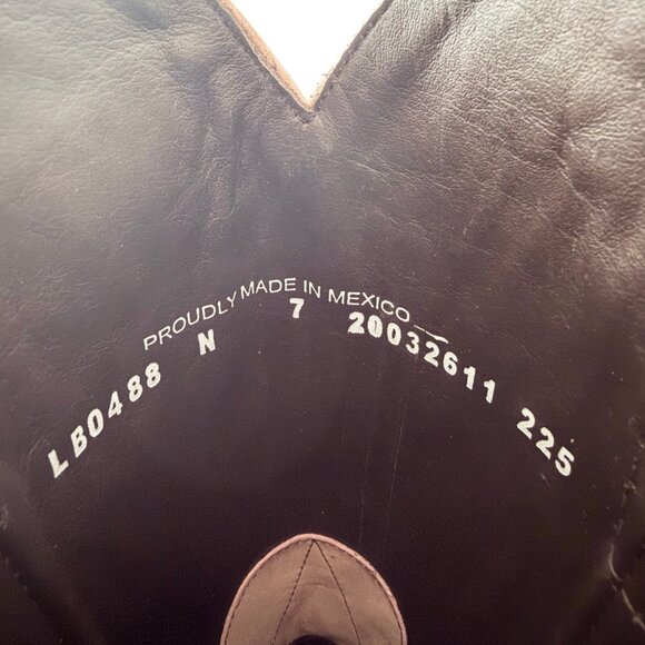 Lane LEXINGTON Womens Pink Cowboy Boots 7 Western Cowgirl Mid Calf Pointed Toe - Picture 9 of 11